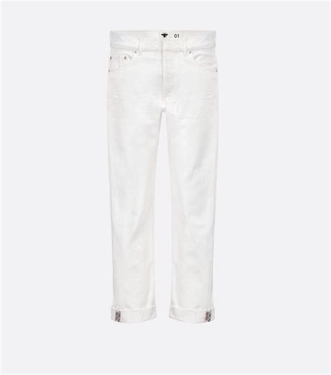 dior white jeans|dior boyfriend jeans.